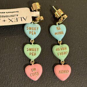 Alex and Ani Sweethearts 'XOXO' Earrings, drop,dangle, multi-color